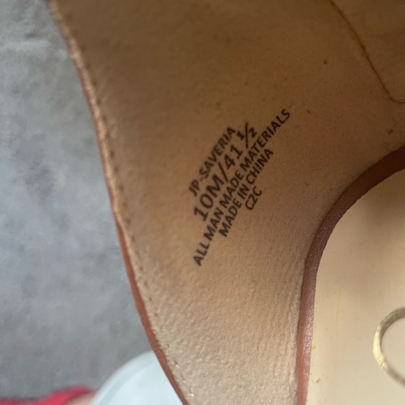 NWOT Jessica Simpson Saveria Brown Pleather Chunky Myscene Platform Heels Size10 - Picture 7 of 7